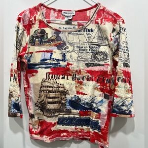 Cruise Wear & Co. Red and White Top